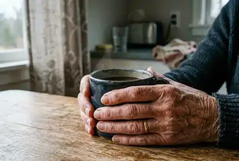 Άνδρας που κάνει διάλειμμα κλείνοντας τα μάτια του.