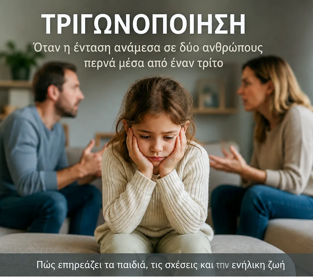 Τριγωνοποίηση στις σχέσεις: όταν η ένταση ανάμεσα σε δύο περνά μέσα από έναν τρίτο Τριγωνοποίηση στις σχέσεις: όταν η ένταση ανάμεσα σε δύο περνά μέσα από έναν τρίτο